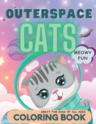 Book cover for Outerspace Cats Coloring Book