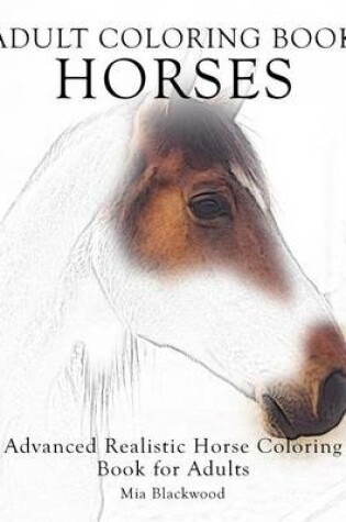 Cover of Adult Coloring Book Horses