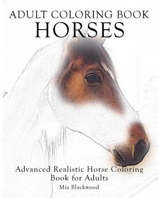 Cover of Adult Coloring Book Horses