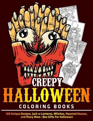 Book cover for Creepy Halloween Coloring Books