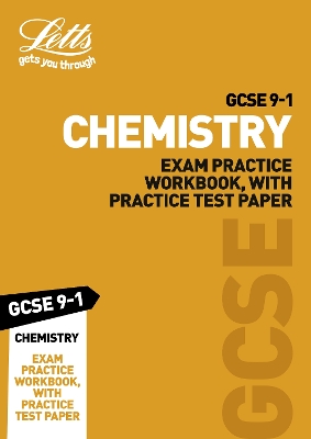 Book cover for GCSE 9-1 Chemistry Exam Practice Workbook, with Practice Test Paper