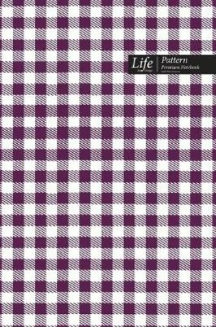 Cover of Tartan Pattern Composition Notebook, Dotted Lines, Wide Ruled Medium Size 6 x 9 Inch (A5), 144 Sheets Purple Cover