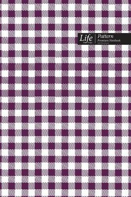 Book cover for Tartan Pattern Composition Notebook, Dotted Lines, Wide Ruled Medium Size 6 x 9 Inch (A5), 144 Sheets Purple Cover
