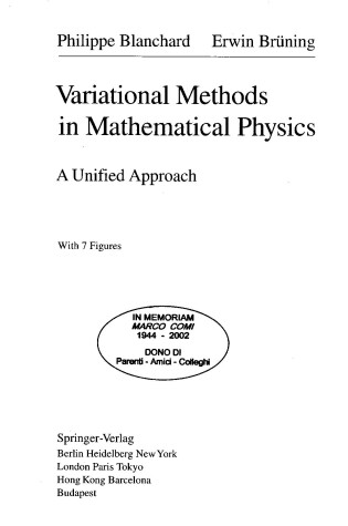 Cover of Variational Methods in Mathematical Physics