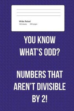 Cover of Funny Math Joke Wide Ruled Composition Notebook