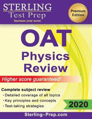 Book cover for Sterling Test Prep OAT Physics Review