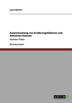 Book cover for Zusammenhang Von Ernahrungsfaktoren Und Alzheimer-Demenz