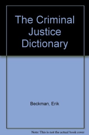 Cover of The Criminal Justice Dictionary