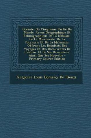 Cover of Oceanie; Ou Cinquieme Partie Du Monde