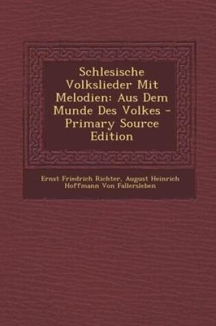 Cover of Schlesische Volkslieder Mit Melodien