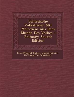 Book cover for Schlesische Volkslieder Mit Melodien