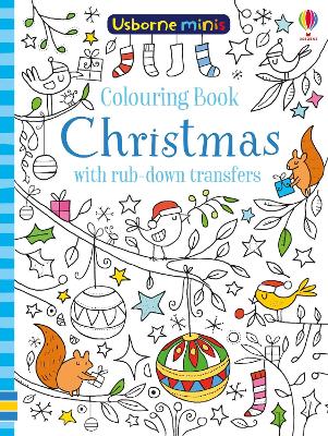 Book cover for Colouring Book Christmas with rub-down transfers