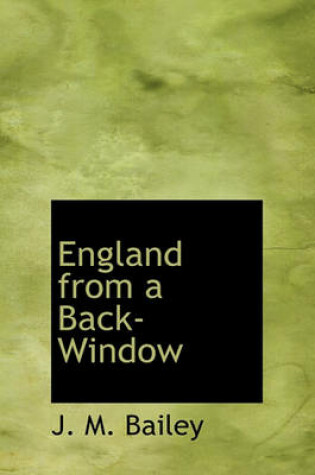 Cover of England from a Back-Window