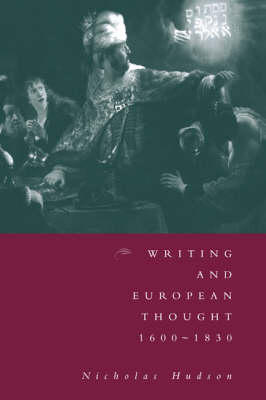 Book cover for Writing and European Thought 1600-1830