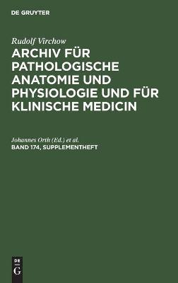 Book cover for Rudolf Virchow: Archiv Für Pathologische Anatomie Und Physiologie Und Für Klinische Medicin. Band 174, Supplementheft