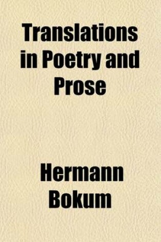 Cover of Translations in Poetry and Prose