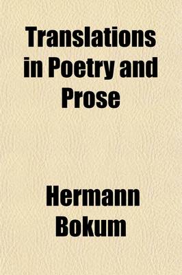 Book cover for Translations in Poetry and Prose