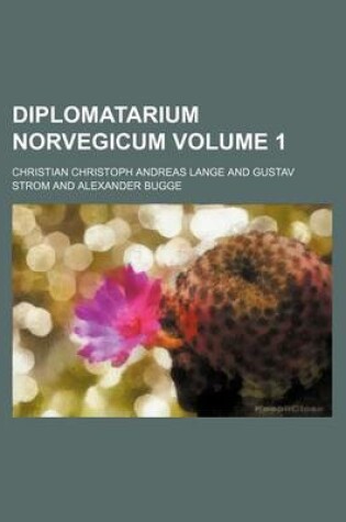 Cover of Diplomatarium Norvegicum Volume 1