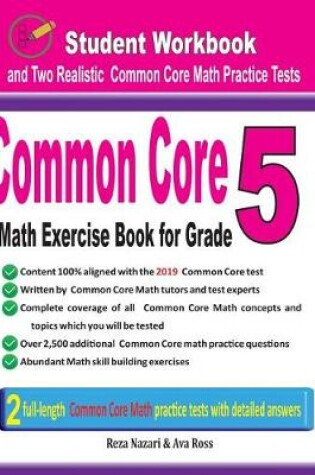 Cover of Common Core Math Exercise Book for Grade 5