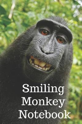 Book cover for Smiling Monkey Notebook . Perfect gift for young kids and teenagers that love monkey and nature