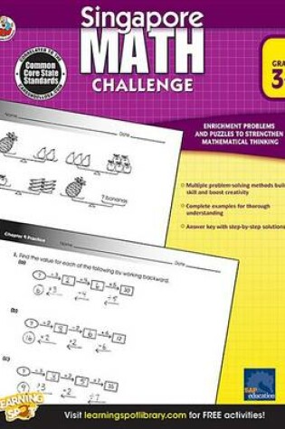 Cover of Singapore Math Challenge, Grades 3 - 5