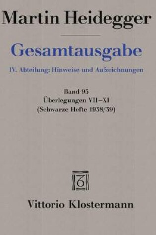 Cover of Martin Heidegger, Uberlegungen VII - XI (Schwarze Hefte 1938/39)