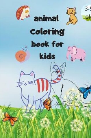 Cover of animal coloring book for kids