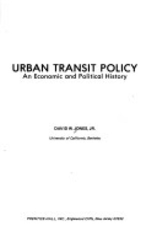 Cover of Urban Transit Policy