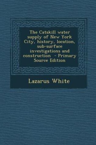 Cover of The Catskill Water Supply of New York City, History, Location, Sub-Surface Investigations and Construction - Primary Source Edition