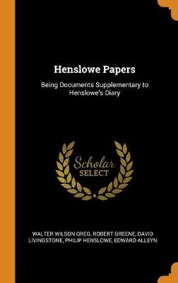 Book cover for Henslowe Papers
