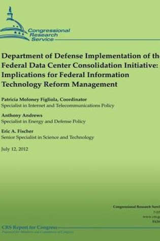 Cover of Department of Defense Implementation of the Federal Data Center Consolidation Initiative