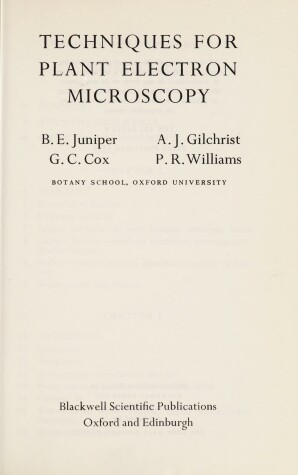 Book cover for Techniques for Plant Electron Microscopy