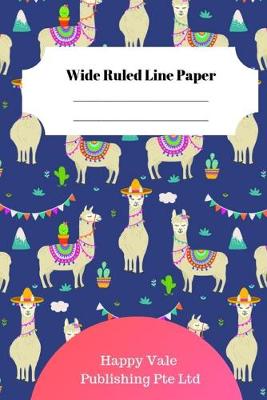 Book cover for Cute Ilama Theme Wide Ruled Line Paper