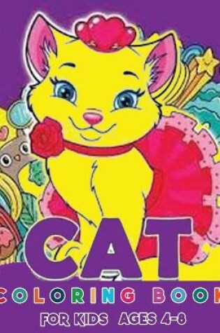 Cover of Cat Coloring Book for Kids ages 4-8