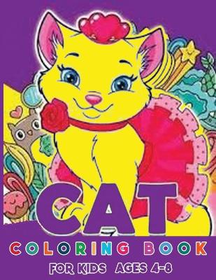 Book cover for Cat Coloring Book for Kids ages 4-8