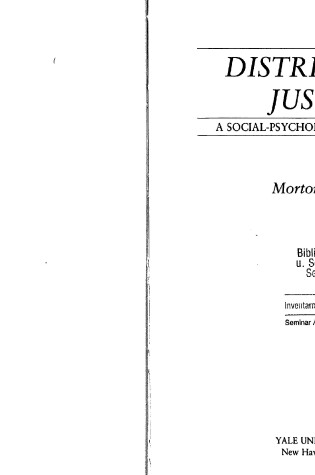 Cover of Distributive Justice