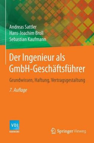 Cover of Der Ingenieur ALS Gmbh-Geschaftsfuhrer