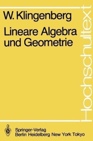 Cover of Lineare Algebra Und Geometrie