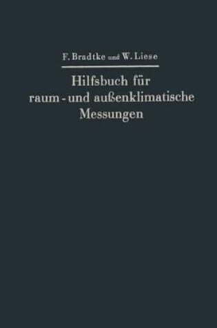 Cover of Hilfsbuch für raum- und außenklimatische Messungen