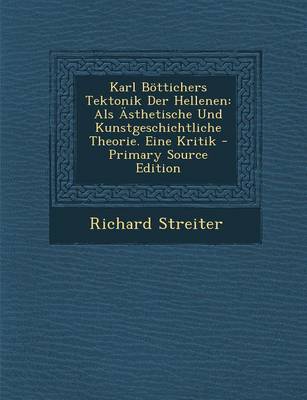 Book cover for Karl Bottichers Tektonik Der Hellenen