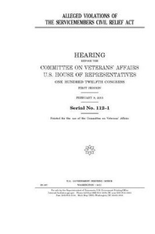 Cover of Alleged violations of the Servicemembers Civil Relief Act