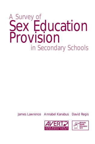 Cover of A Survey of Sex Education Provision in Secondary School