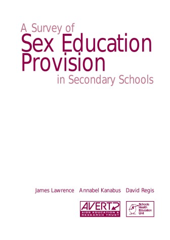 Book cover for A Survey of Sex Education Provision in Secondary School