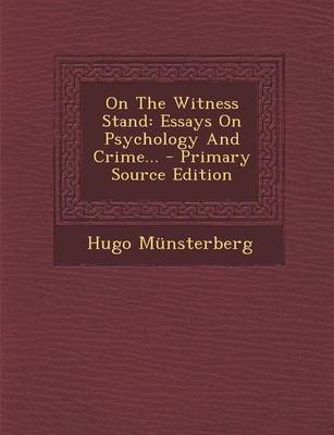 Book cover for On the Witness Stand