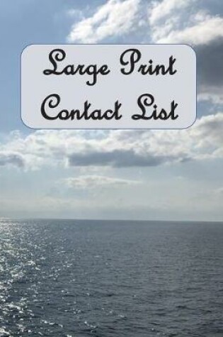 Cover of Large Print Contact List