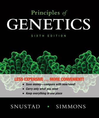 Book cover for Principles of Genetics 6th Edition Binder Ready Version with Wileyplus 5th Edition Set