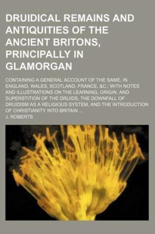 Cover of Druidical Remains and Antiquities of the Ancient Britons, Principally in Glamorgan; Containing a General Account of the Same, in England, Wales, Scotland, France, &C. with Notes and Illustrations on the Learning, Origin, and Superstition of the Druids, Th