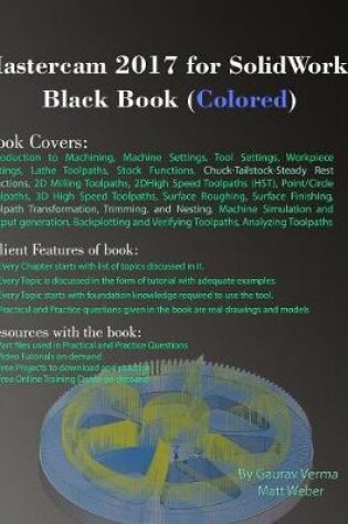 Cover of Mastercam 2017 for SolidWorks Black Book (Colored)