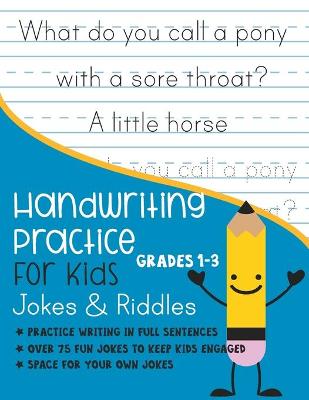 Book cover for Handwriting Practice for Kids Grade 1-3 Jokes and Riddles