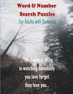 Book cover for Word & Number Search Puzzles for Adults with Dementia